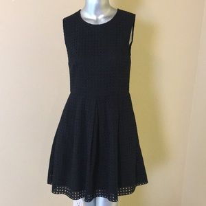 GAP | Black Eyelet Lace Fit & Flare Sleeveless Dress